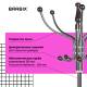 Вешалка-стойка  "CR-318", металл/мрамор, 1,8 м, на диске диаметром 36 см, 5 крючков+4 дополнительных, орех, 601743. Фото товара с разных ракурсов.
