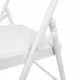 Стул складной  "Golf Plus CF-003 КОМФОРТ", белый каркас, кожзам белый, 532888. Фото товара с разных ракурсов.