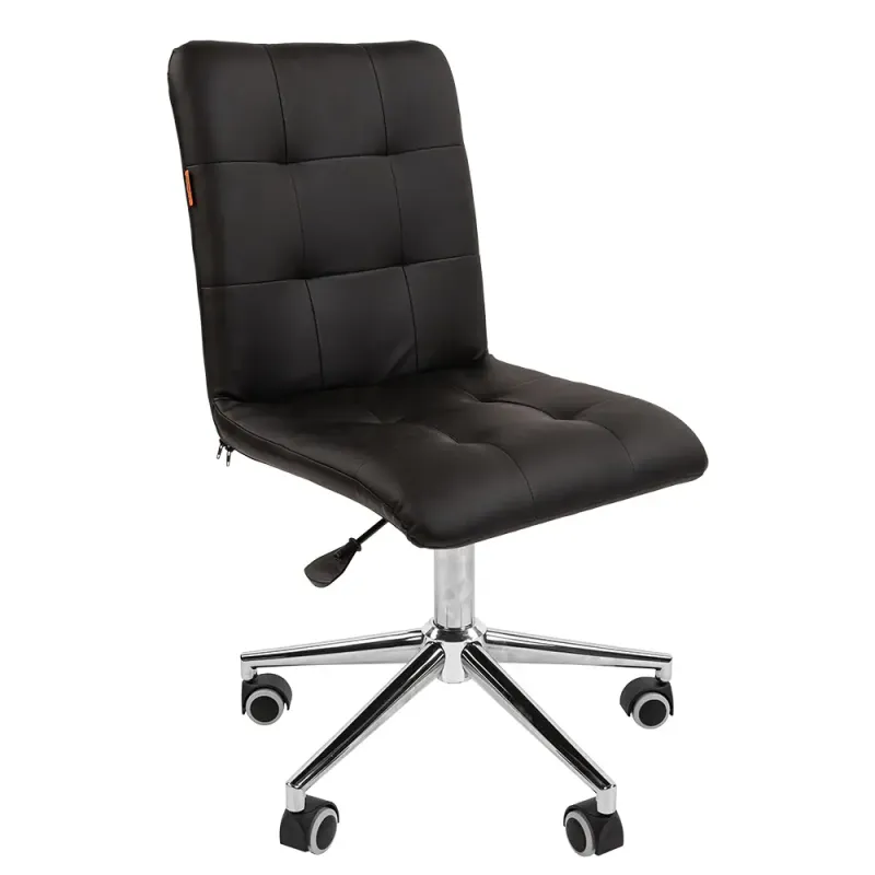 Кресло CHAIRMAN 030 (черная экокожа/хром) главное фото